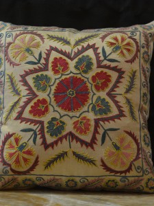 Silk Embroidered Cushion